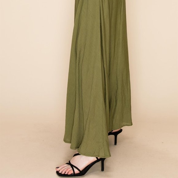 Flowy Maxi Skirt with Waist Tie - Picture 6 of 7